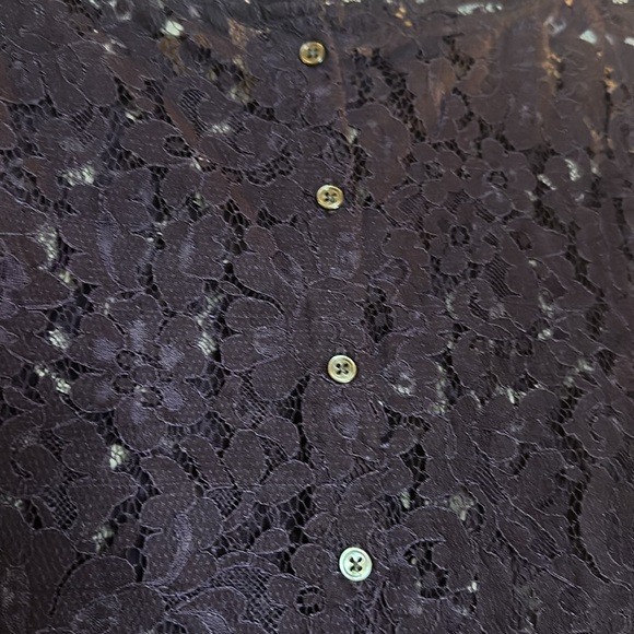 Joie deep purple lace blouse with button detailing - Picture 3 of 4
